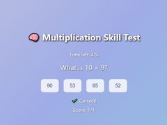 Játék Multiplication Skill Test